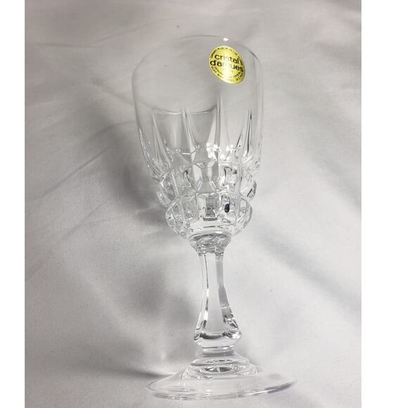 6 Cristal D'Arques Pompadour Lead Crystal Wine Glasses  6 Oz  Made in France - Picture 2 of 10
